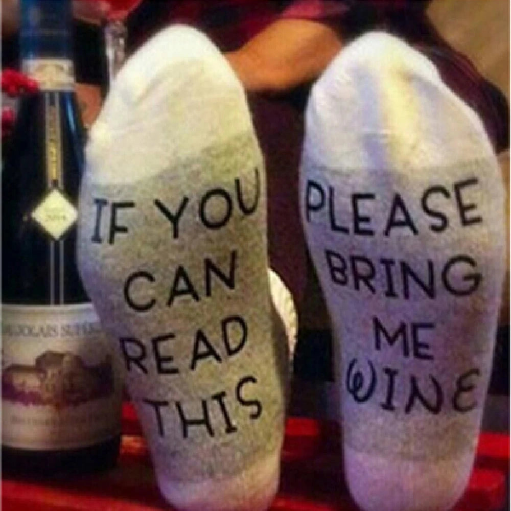 Novelty Winter Wine Socks