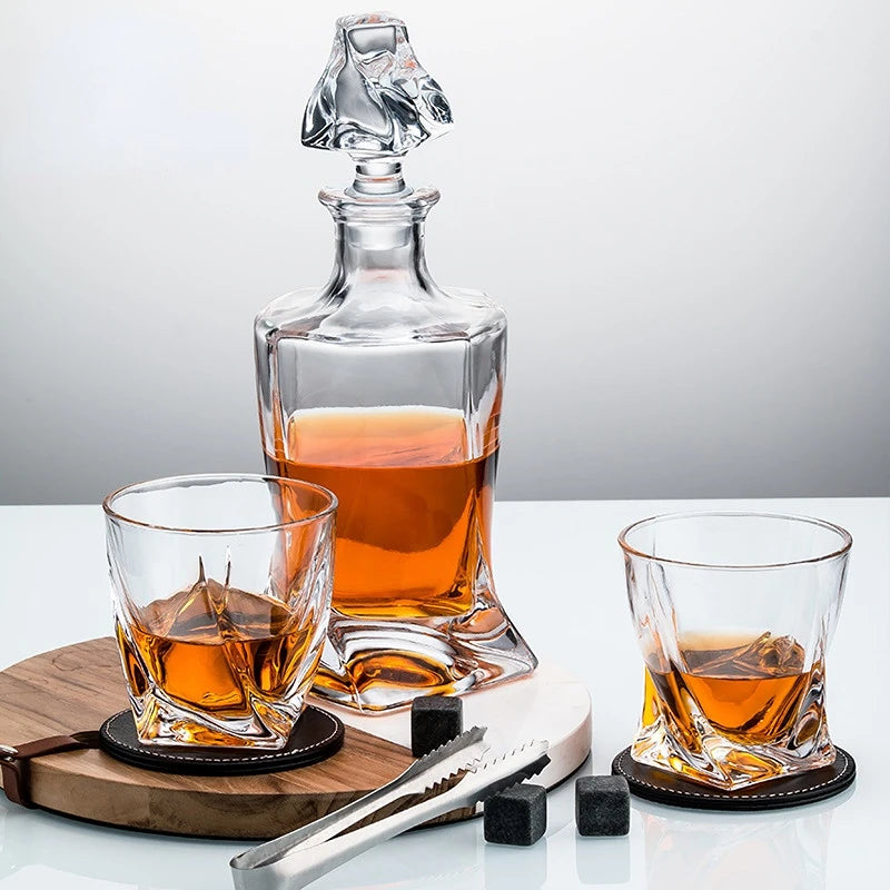 Whiskey Decanter and Stones Gift Set for the connoisseur