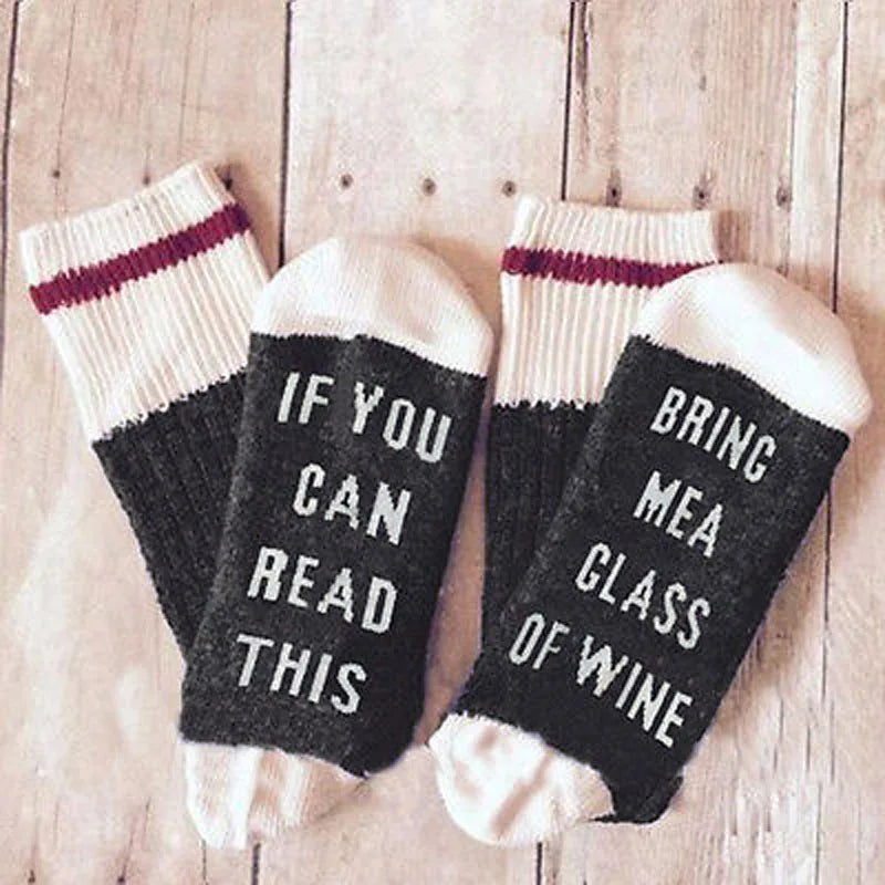 Novelty Winter Wine Socks