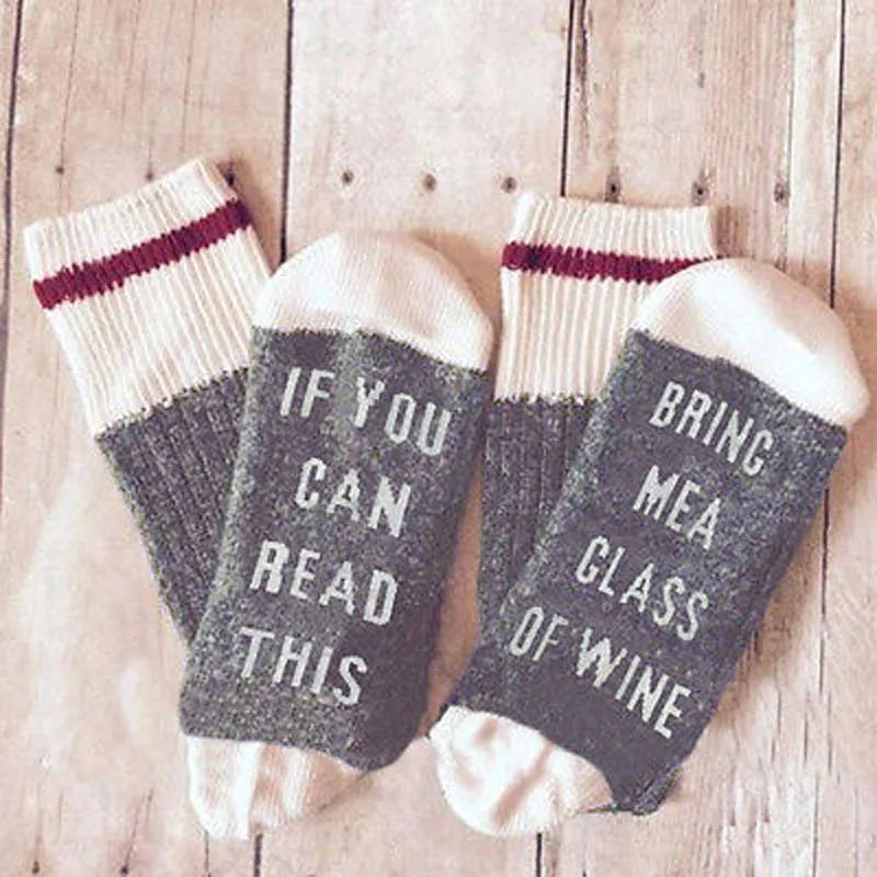 Novelty Winter Wine Socks