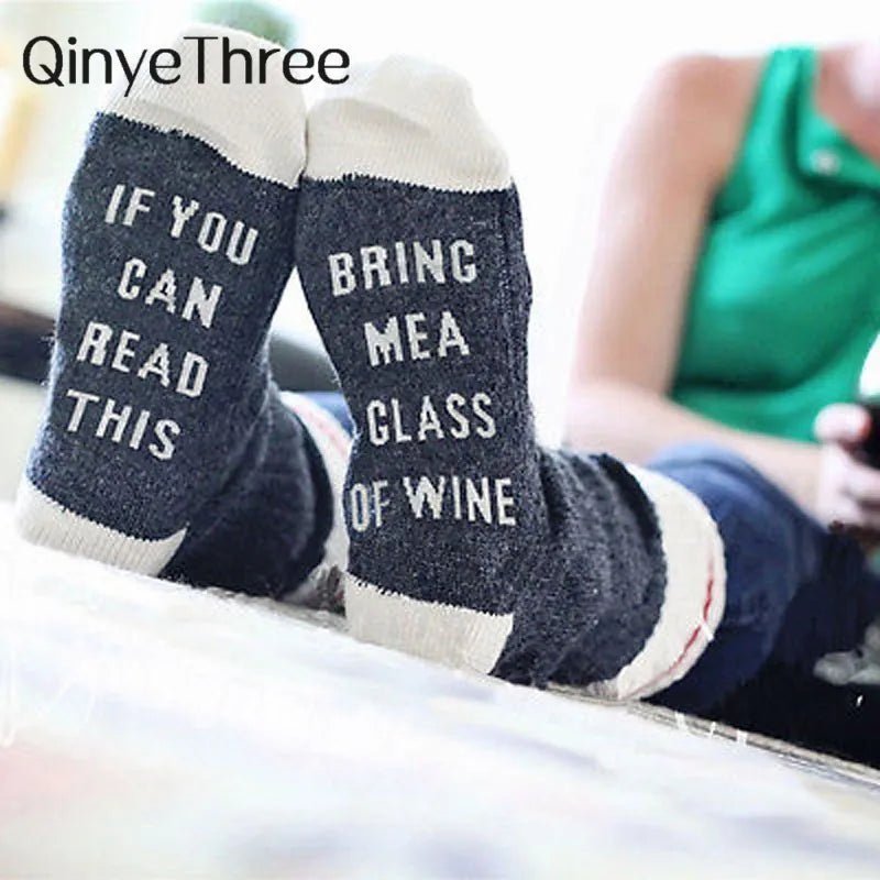 Novelty Winter Wine Socks