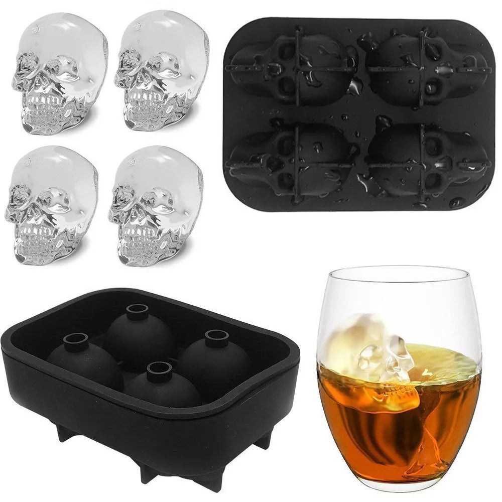 3D Skull Ice Cube Tray Mould