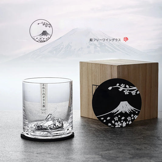 Japanese Style Ice Mountain Whiskey Tumbler 300ml